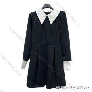 Šaty s límečkem dlouhý rukáv dámské (S/M ONE SIZE) ITALSKÁ MÓDA IMPLM2381330