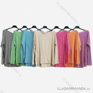 Tričko dlouhý rukáv dámské proužek (S/M ONE SIZE) ITALSKÁ MÓDA IMPLM231985100