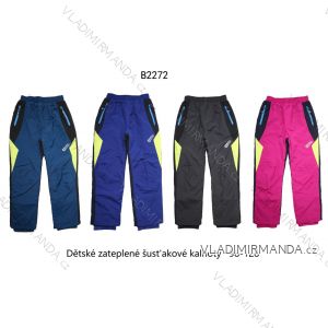 Nohavice zateplené šusťákové detské dievčenské a chlapčenské (98-128) WOLF B2272