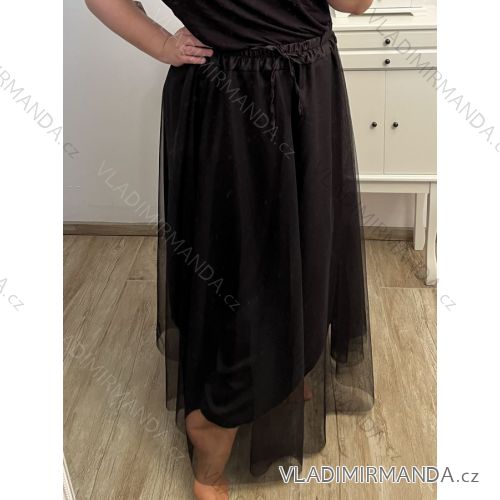 Sukně dlouhá dámská nadrozměr (L/XL/2XL ONE SIZE) ITALSKá MóDA IM423BELLA/DU XL/2XL béžová