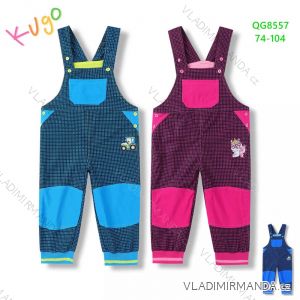Kalhoty zahradníčky dlouhé s laclem kojenecké dětské dívčí a chlapecké (74-104) KUGO QG8557