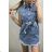 Ladies' Strapless Dress (XS-XL) M.SARA IM920E1111 blue S