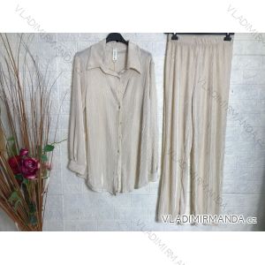 Souprava kalhoty dlouhé a košile dlouhý rukáv dámská (S-XL) ITALSKÁ MÓDA IMPGM2322496-05
