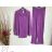 Súprava nohavice dlhé a košele dlhý rukáv dámska (S-XL) TALIANSKA MÓDA IMPGM2322496-07 zelená M
