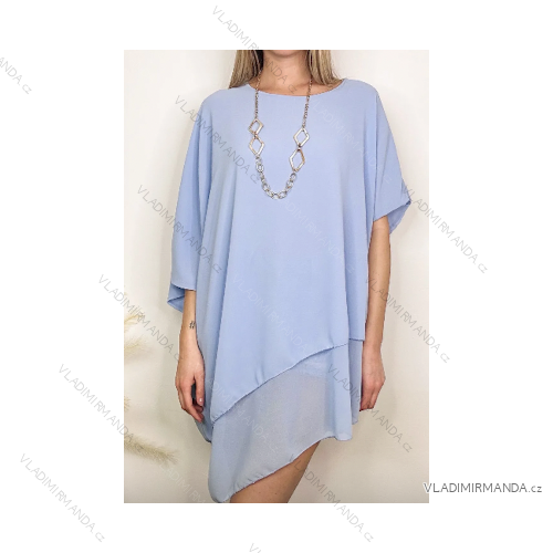 Šaty s přívěskem 3/4 dlouhý rukáv dámské (S/M ONE SIZE) ITALSKÁ MÓDA IMPDY23JR31810