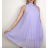 Women's Sleeveless Pleated Dress (S/M ONE SIZE) ITALIAN FASHION IMPDY23JR5765