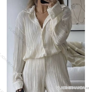 Košile dlouhý rukáv dámská proužek (S/M ONE SIZE) ITALSKÁ MÓDA IMPDY23LS18468