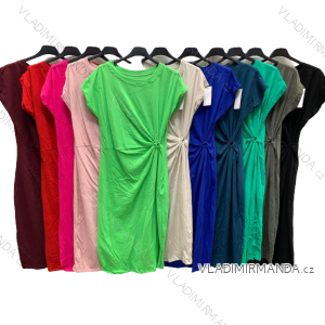 Women's Casual Cotton Short Sleeve Dress (S/M/L ONE SIZE) ITALIAN FASHION IMC23155