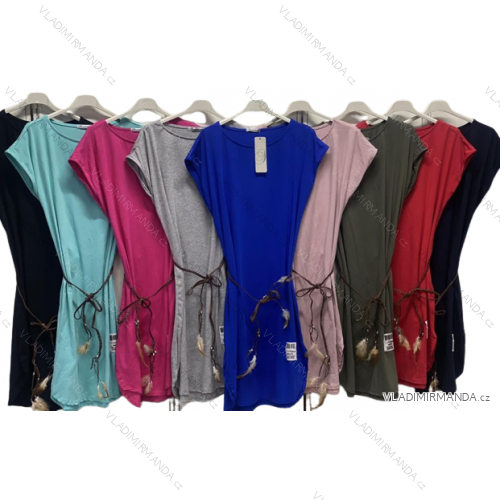 Women's Casual Cotton Short Sleeve Dress (S/M/L ONE SIZE) ITALIAN FASHION IMC23153