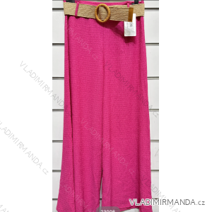Kalhoty dlouhé s páskem dámské (S/M ONE SIZE) ITALSKÁ MÓDA IMPSH2323006