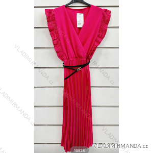 Šaty elegantní společenské skládané bez rukávu dámské (S/M ONE SIZE) ITALSKÁ MÓDA IMPSH2310528