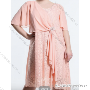 Women's Elegant Party Oversized Short Sleeve Dress (2xl/3xl ONE SIZE) ITALIAN FASHION IMPSH2370016