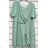 Women's Elegant Party Oversized Short Sleeve Dress (2xl/3xl ONE SIZE) ITALIAN FASHION IMPSH2370016
