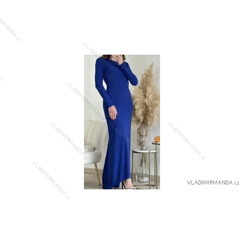 Šaty dlhé elegantný dlhý rukáv dámske (S/M ONE SIZE) TALIANSKA MÓDA IMPLP2361230105