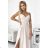 299-6 CHIARA elegant maxi dress with straps - beige