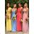 Women's long strapless party dress with variable tying (S/M/L/XL ONE SIZE) ITALIAN FASHION IMM223000HG lime green, S/M/L