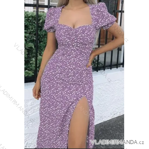 Langes Kurzarmkleid für Damen (S/M EINHEITSGRÖSSE) ITALIAN FASHION IMPGM239124