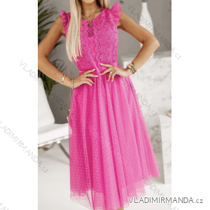 Šaty elegantní společenské bez rukávu dámské (S/M ONE SIZE) ITALSKÁ MÓDA IMPGM234544