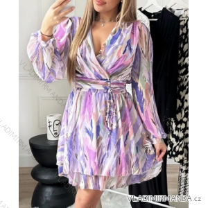 Šaty dlouhý rukáv dámské (S/M ONE SIZE) ITALSKÁ MÓDA IMPBB23B22898