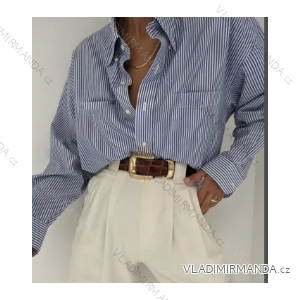 Košile dlouhý rukáv dámská proužek (S/M ONE SIZE) ITALSKÁ MÓDA IMPHD23221275