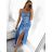 Šaty dlouhé elegantní společenské na ramínka dámské (S/M/L ONE SIZE) ITALSKÁ MÓDA IMPBB23B23376