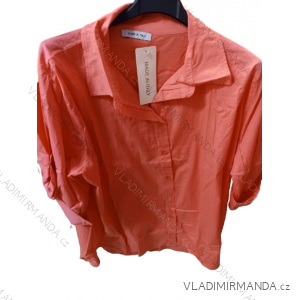Košeľa dlhý rukáv dámske (L/XL ONE SIZE) TALIANSKA MÓDA IM523011