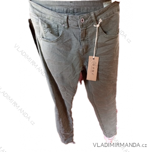 Kalhoty rifle jeans dlouhé dámské (S-M-L-XL) ITALSKÁ MÓDA IMP23007