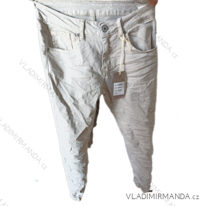 Kalhoty rifle jeans dlouhé dámské (S-M-L-XL) ITALSKÁ MÓDA IMP23J12265-3