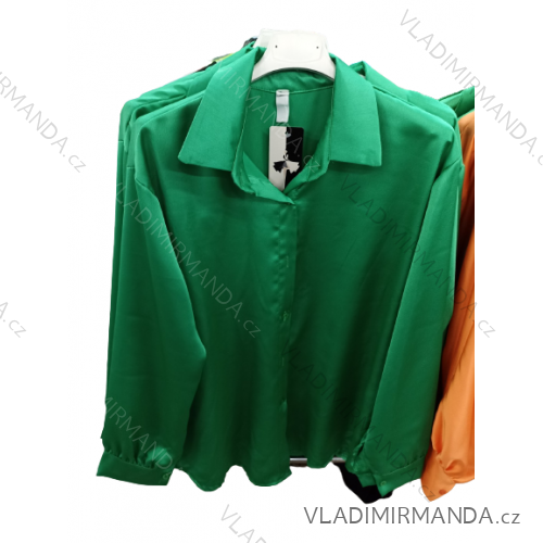 Tunika/blúzka košeľová dlhý rukáv dámska (S/M ONE SIZE) TALIANSKA MODA IM323003