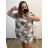 Summer Oversized Short Sleeve Summer Stripe Dress (UNI S / L) ITALIAN FASHION IMD2011989 4XL / 5XL red