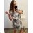 Summer Oversized Short Sleeve Summer Stripe Dress (UNI S / L) ITALIAN FASHION IMD2011989 4XL / 5XL red