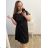 Damen-Kleid in Übergröße aus Baumwolle mit kurzen Ärmeln (2XL/3XL Einheitsgröße) ITALIAN FASHION IMD23115