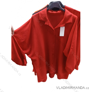 Košile oversize dlouhý rukáv dámská nadrozměr (XL/2XL ONE SIZE) ITALSKÁ MÓDA IMBM23015