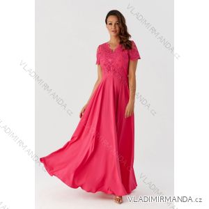 Langes Partykleid für Damen mit kurzen Ärmeln (36-54) POLISH FASHION PMLMR23PAULA-3