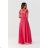 Women's long casual short sleeve dress (36-54) POLISH FASHION PMLMR23PAULA-3 pink 36