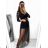 Šaty letní na ramínka dámské (S/M ONE SIZE) ITALSKÁ MÓDA IMPBB22B21841 S/M black