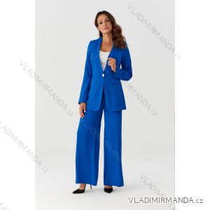Souprava elegantní kalhoty dlouhé a sako dlouhý rukáv dámská nadrozměr (34-54) POLSKÁ MÓDA PMLMR23GARNITUR-4