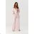 Souprava elegantní kalhoty dlouhé a sako dlouhý rukáv dámská nadrozměr (34-54) POLSKÁ MÓDA PMLMR23Garnitur light pink 34