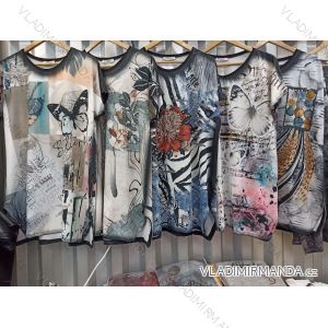 Tunika krátký rukáv dámské nadrozměrné (XL/2XL ONE SIZE) TURECKÁ MODA TM923TUNIKAB