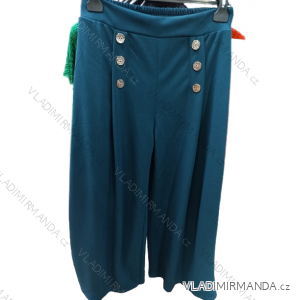 Kalhoty elegantní dlouhé dámské nadrozměr (XL/2XL ONE SIZE) ITALSKÁ MÓDA IMBM23030