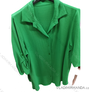 Košile oversize dlouhý rukáv dámská nadrozměr (XL/2XL ONE SIZE) ITALSKÁ MÓDA IMBM23048
