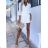 Langes Chiffon-Kurzarmkleid für Damen (S/M ONE SIZE) ITALIAN FASHION IMWGM23456