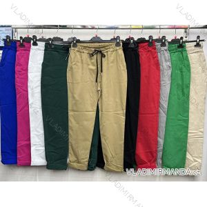 Kalhoty dlouhé strečové dámské nadrozměr (L-4XL) ITALSKÁ MÓDA IMWD23804