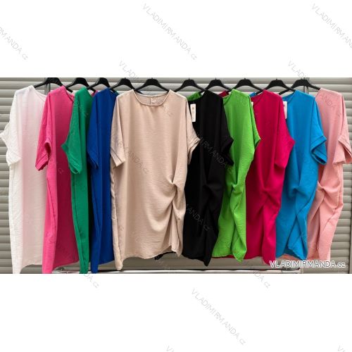Šaty letné krátky rukáv dámske (S/M ONE SIZE) TALIANSKA MÓDA IMWY23738