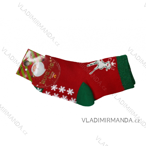 Weihnachtssocken für Mädchen und Jungen (0-12,12-24) AURA.VIA SB5618 rot 12-24 Monate