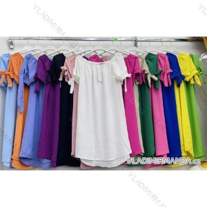 Women's Long Chiffon Short Sleeve Dress (S/M ONE SIZE) ITALIAN FASHION IMWGM23456