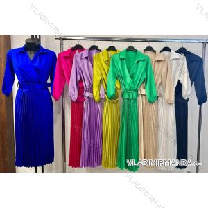 Women's Long Chiffon Short Sleeve Dress (S/M ONE SIZE) ITALIAN FASHION IMWGM23456