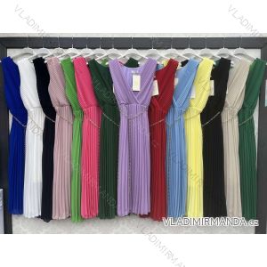 Women's Long Chiffon Short Sleeve Dress (S/M ONE SIZE) ITALIAN FASHION IMWGM23456