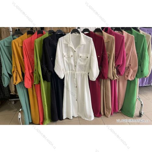 Women's Long Chiffon Short Sleeve Dress (S/M ONE SIZE) ITALIAN FASHION IMWGM23456