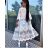 Women's Long Chiffon Short Sleeve Dress (S/M ONE SIZE) ITALIAN FASHION IMWGM23456
